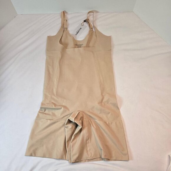SHAPERX Women Shapewear Tummy Control Open Bust Body Shaper Sz: XL Beige - Picture 5 of 10